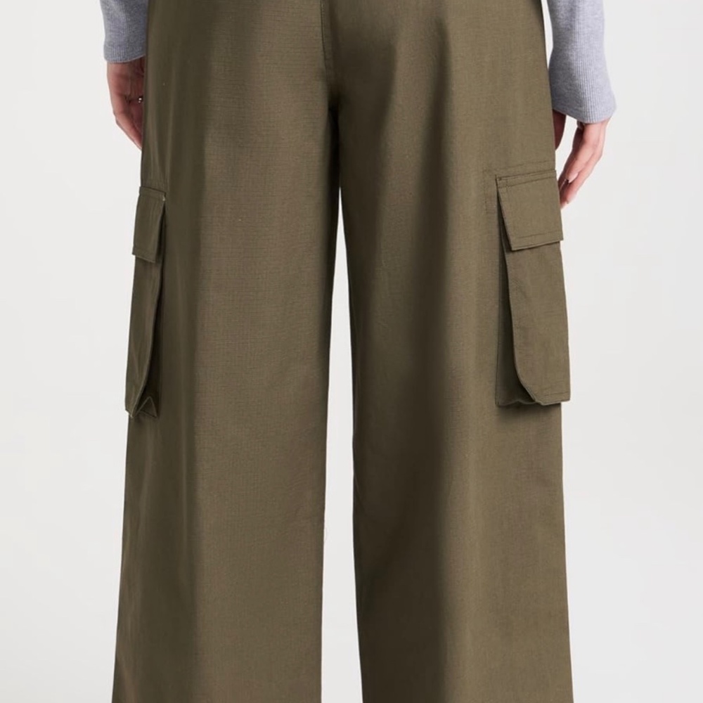 MOON RIVER Cotton Olive Cargo Pants - Picture 9 of 15